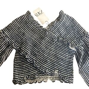 NWT - Zara Crop top with elastic detail - small‎